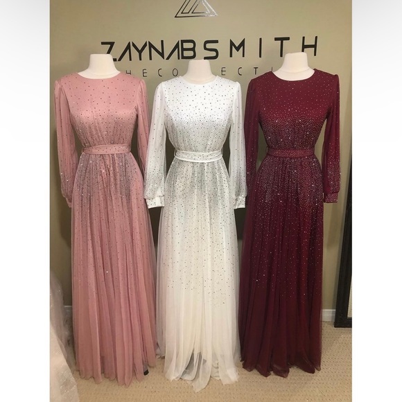 Pink beaded dress with belt - Picture 10 of 14